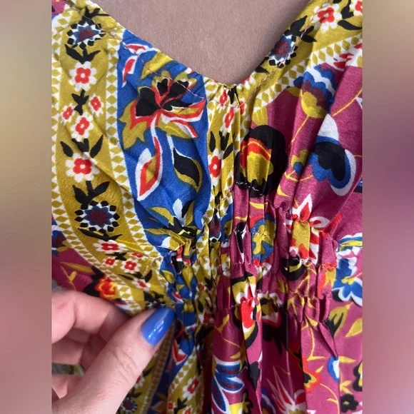 Karma Highway Vibrant Asymmetrical Floral Sundress NWT - Picture 6 of 10